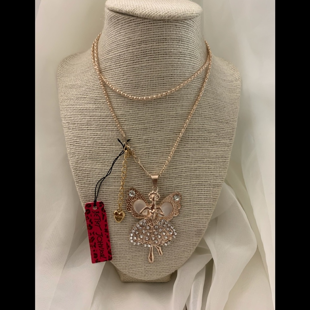 Betsey Johnson Necklace with Beautiful Fairy Charm